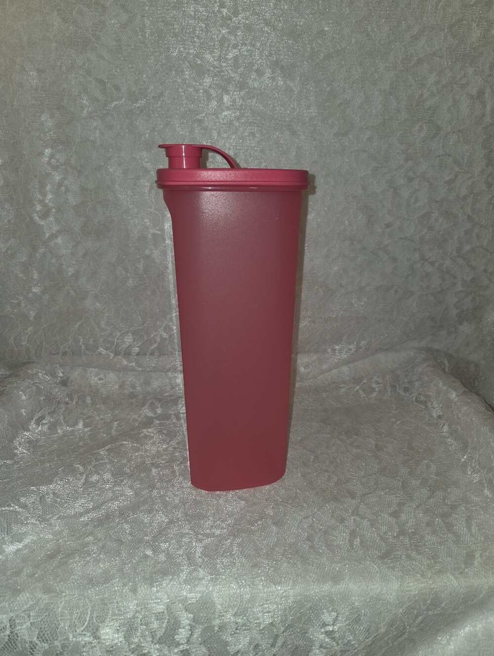 Tupperware: Pink Tall Pitcher with Lid